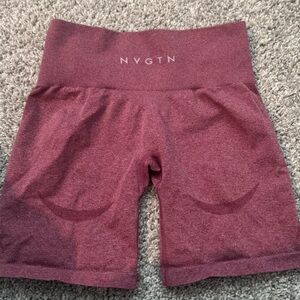 NVGTN Maroon Contour Seamless Shorts
